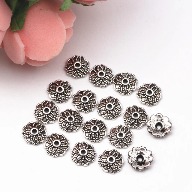 Filigree Bead Caps Beads  Metal Components Flower Caps - Jewelry Findings  & Components - Aliexpress