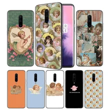 Renaissance angels Soft Black Silicone Case Cover for OnePlus 6 6T 7 Pro 5G Ultra-thin TPU Phone Back Protective