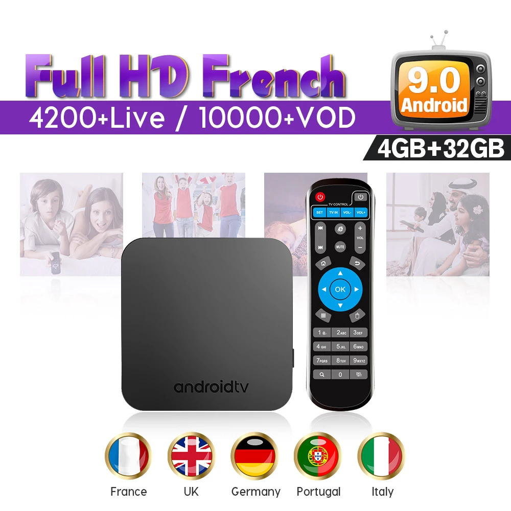 KM9 Android 9,0 IPTV Франция Таиланд IPTV подписка SUBTV 1 год код S905X2 2,4G/5,8G Wifi BT 4,0 IPTV испанская Турецкая коробка