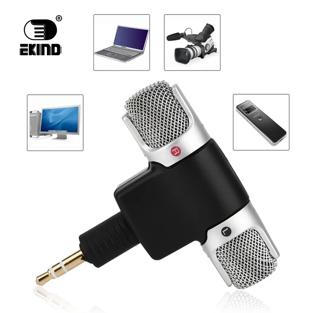 

EKIND Mini 3.5mm Gold-plating Plug Jack Microphone Stereo Mic Universal For Recording Studio PC Laptop MD Camera Microphone