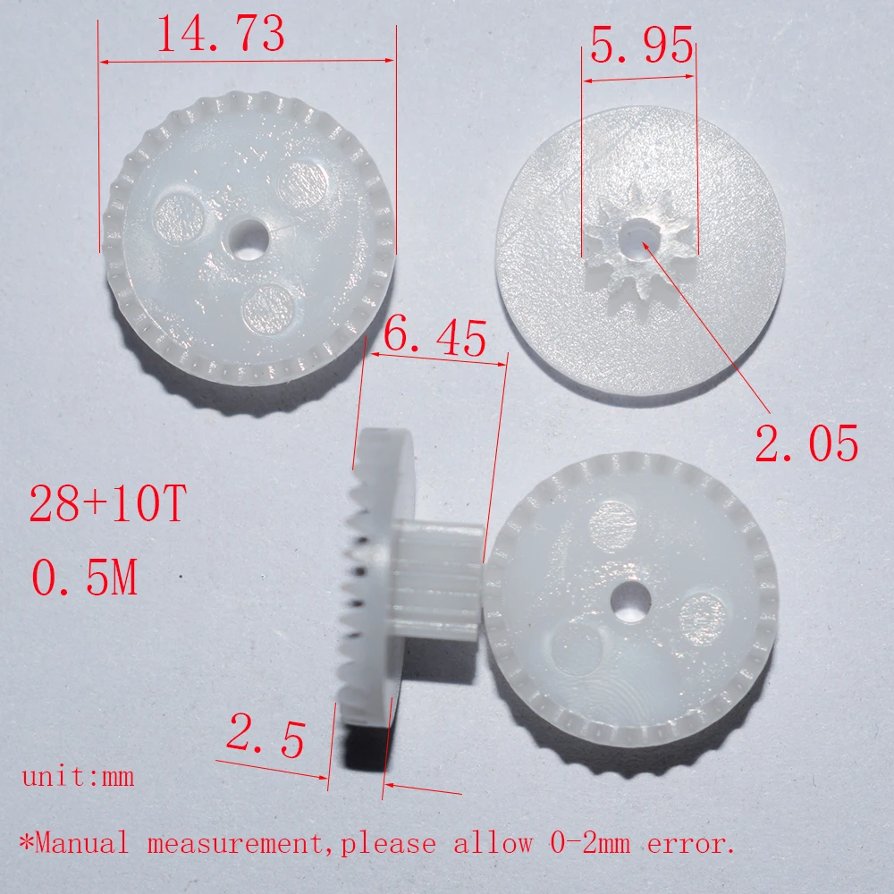 10/100 шт yuanmbmDouble crown gear/motor gear/rc car robot воздушное снаряжение/DIY игрушки аксессуары