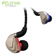Fidue A83 динамический Hi-Fi Hi-End наушники-вкладыши уникальные три блока с микрофоном, шумоизоляционные наушники