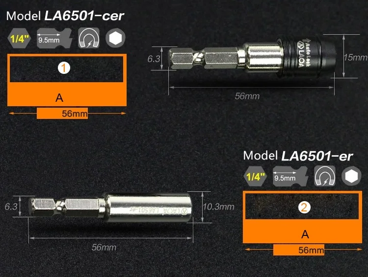 LAOA, 5 размеров, магнитное гнездо 1/4, удлинение, рукав Ro, удлинитель, электрическое удлинение, бит для отвертки, высокое качество