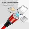 OLAF 2M 3A Magnetic Cable Quick charge 3.0 Micro USB Charger Type C Fast Charging For iPhone 7 XS Samsung S8 Magnet Phone Cables ► Photo 3/6