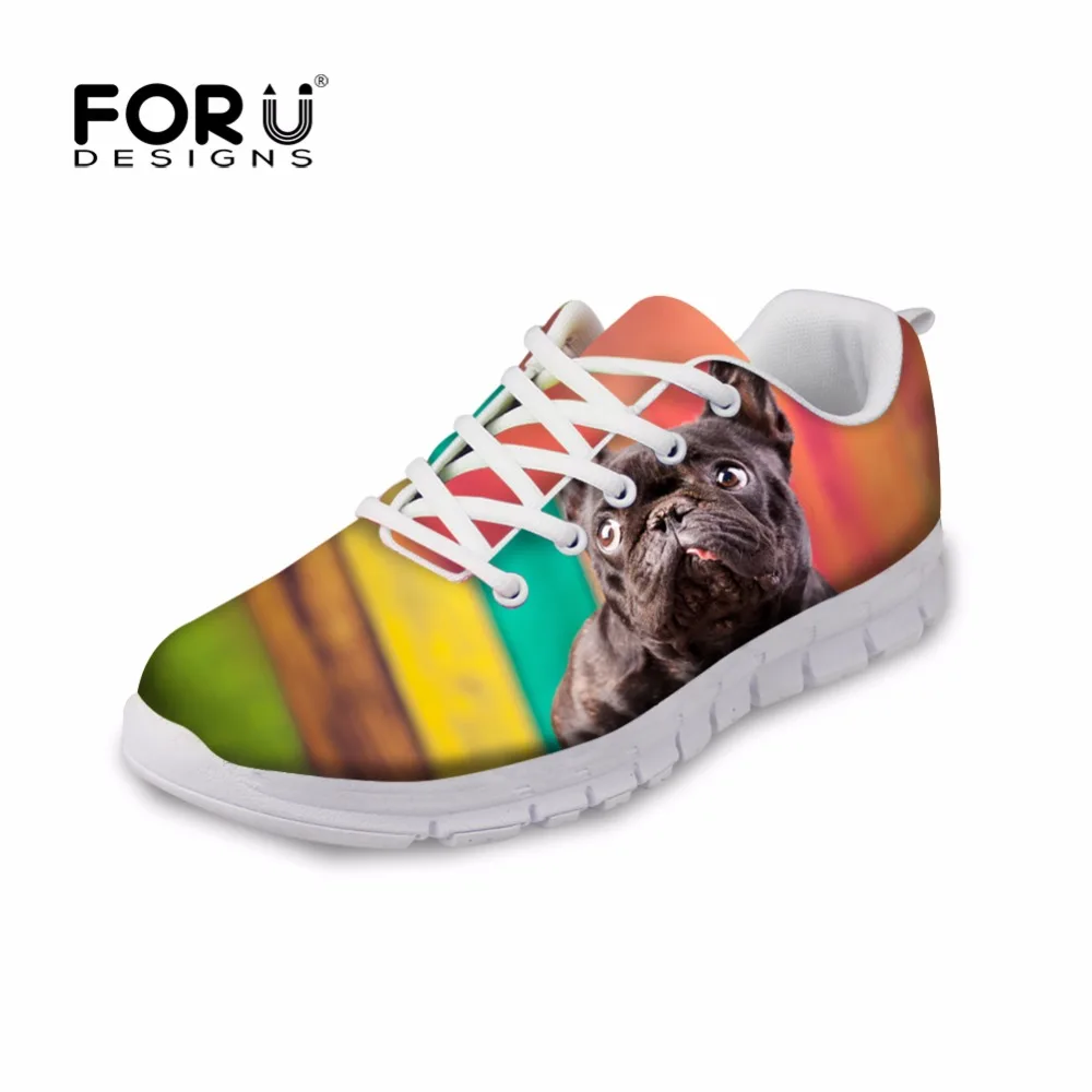 

FORUDESIGNS Women Trainers New Spring Autumn Lady Soft Sole Walking Shoes 3D animal Cat Print Breathable Female Jogging Shoes