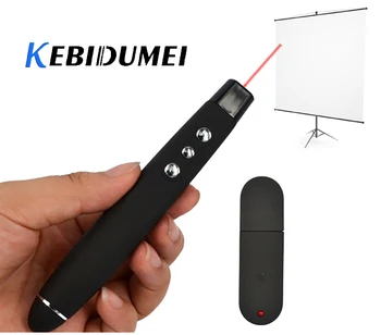 

kebidumei Wireless PPT Presenter Red Laser Pointer Pen for Powerpoint Presentation RF Remote Controller + USB Receiver
