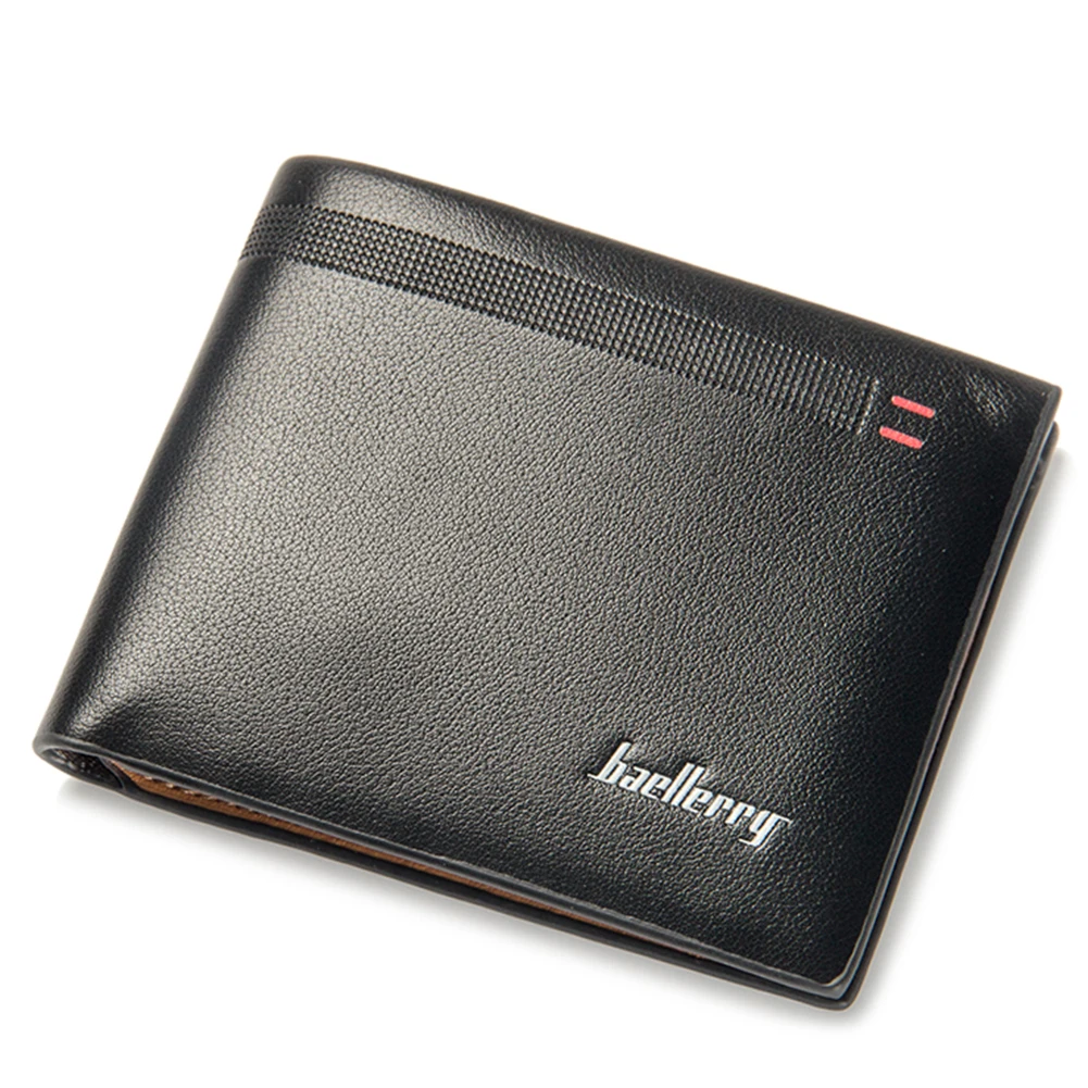 

Fashion Men Faux Leather Thin Card Holder Purse Business Short Wallet Gift