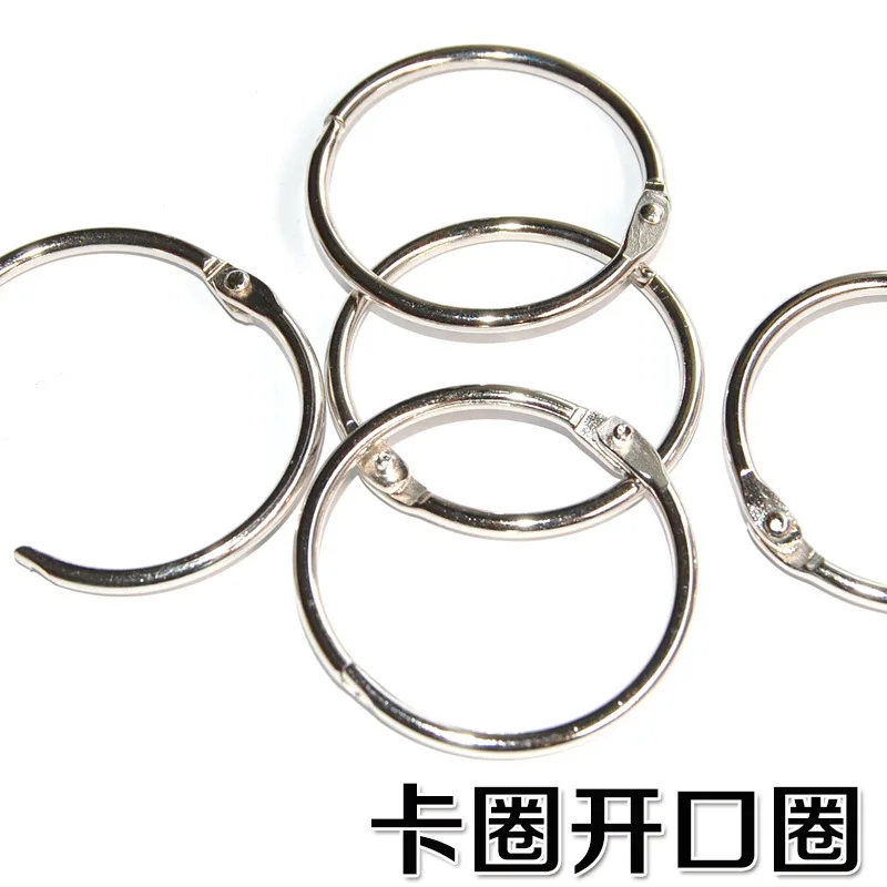 10pcs/lot Metal Loose Leaf Book Binder Hinged Rings Keychain Album Scrapbook Craft