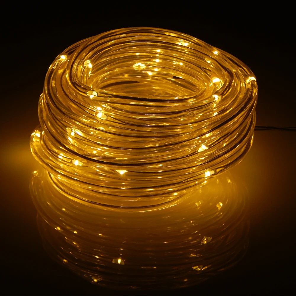 5M 50 Leds Battery operated LED Rope Tube String Lights Indoor/Outdoor