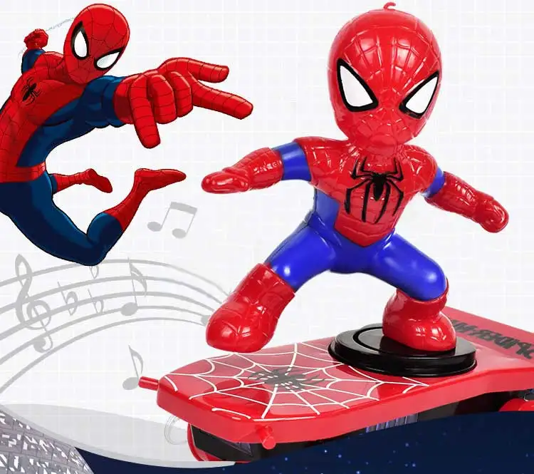 Человек-паук электронный автомобиль супергерой Железный человек скутер Мстители Капитан Америка Гонки электрические музыкальные игрушки для детей Подарки