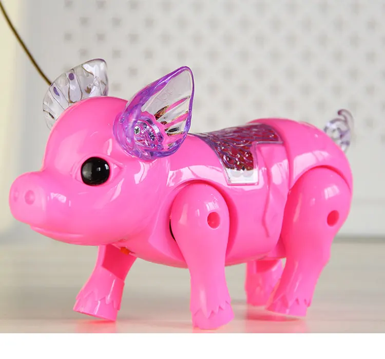 Электрический ремень игрушка свинья Красивая электрическая игрушка Свинья детская интерактивная игрушка многоцветная пластиковая