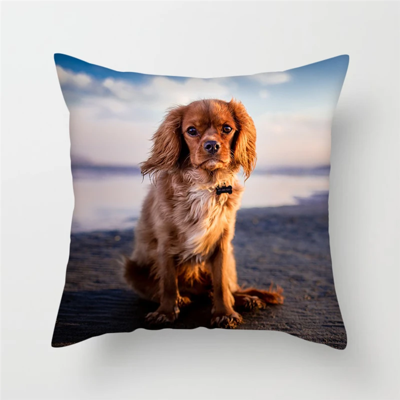 Fuwatacchi Cute Corgi Cushion Covers Various Dogs Pillow Cover for Home Sofa Chair Decorative Pillows Animal Photos Pillowcases