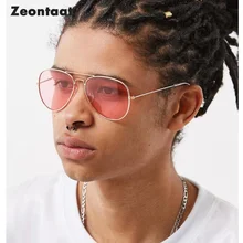 Zeontaat Винтаж классический Брендовая Дизайнерская обувь солнцезащитные очки розовые прозрачные линзы Для женщин UV400 солнцезащитные женские очки оculos De Sol