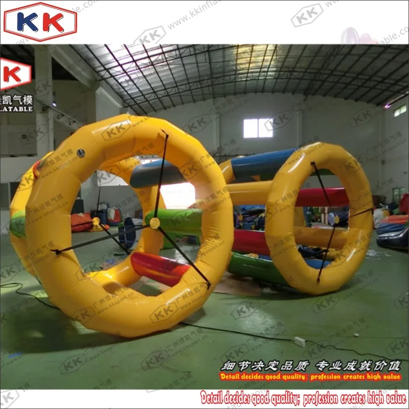 Аквапарк игровое оборудование 0,6 мм ПВХ 2,2 м надувной водный ролик колеса Взрослые надувные водные колеса
