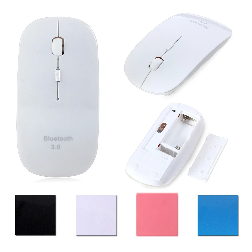 4D Bluetooth 3,0 мышь тонкая стильная беспроводная мышь Эргономичный дизайн A909 - Цвет: Белый