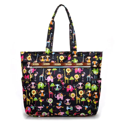Цветочная сумка для покупок, водонепроницаемая нейлоновая Большая вместительная сумка, легкая женская сумка для отдыха или путешествий в деревенском стиле, мода - Цвет: 3