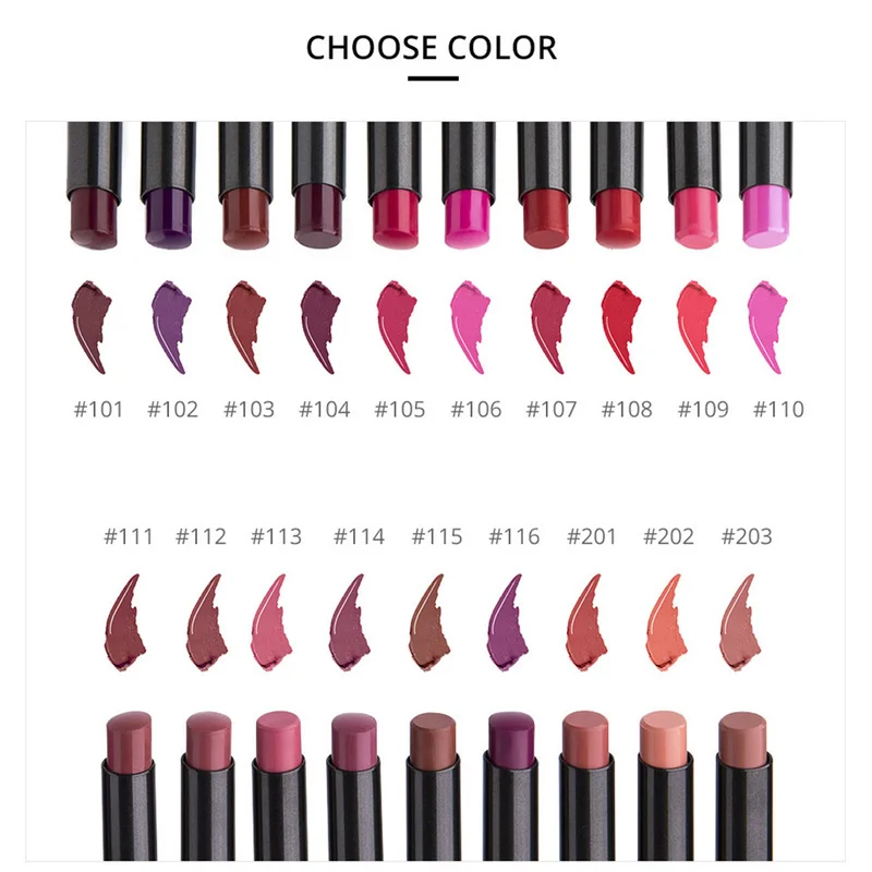 

New Beauty Matte Lipstick Waterproof Long Lasting Tint Lips Cosmetics Lipgloss Maquiagem Makeup Lipstick Set Make Up TSLM1