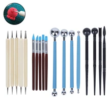 18 шт. глиняные инструменты для формирования шариков, инструменты для ваяния и создания керамики, рок-живопись, мандала, художественная резьба, моделирование, тиснение