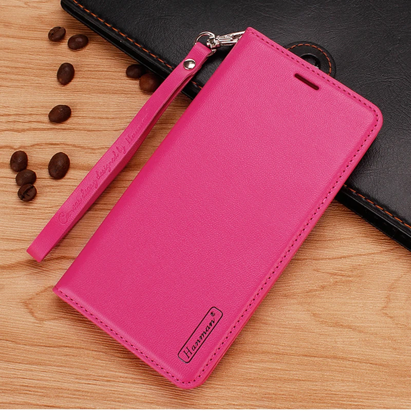 Case de Couro da Aleta para Huawei Slot para Cartão Hanman Menor Desfrutar s Pendurar Corda Série Carteira Capa 10 Pçs Y7p 19 da aleta para huawei y7p desfrutar 10
