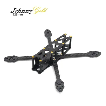 

Johnny Gold 5inch 225mm 5mm arms with gold aluminum screws true X frame kit quadcopter drone