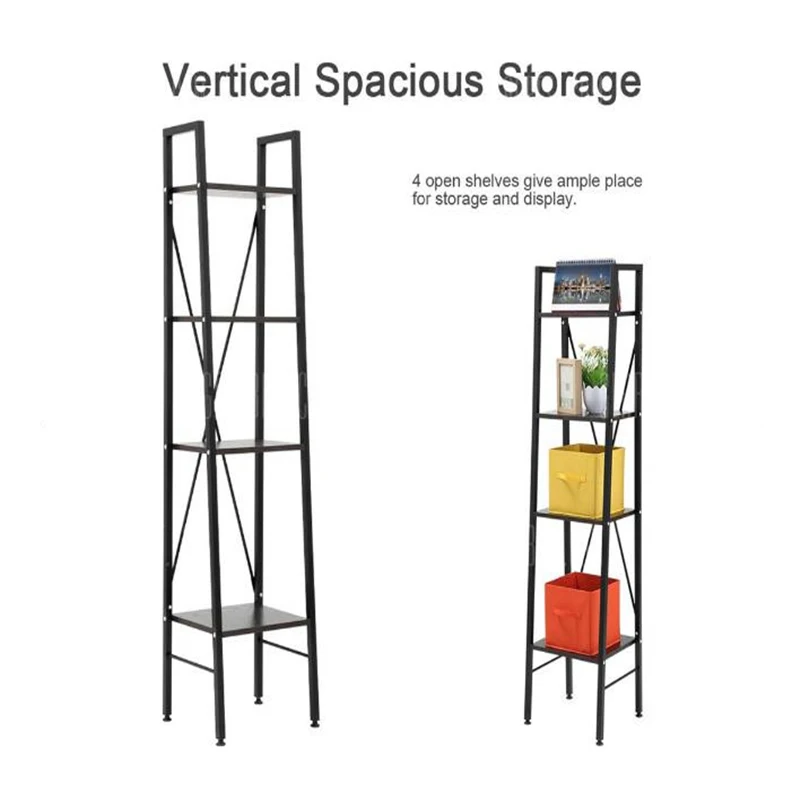 سلم خزانة سوداء صغيرة) الرفوف سلم 4-Tier langria خزانة تخزين وعرض الدائمة رفوف حدة 34x30 cm x 148 سنتيمتر