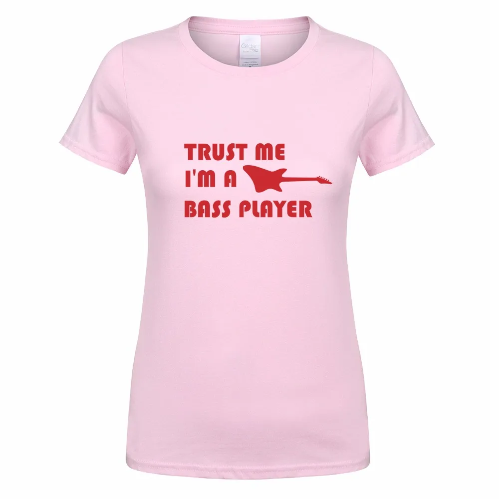 Футболка женская летняя с надписью Trust Me I'm A Bass Player|top tees|t shirt woment-shirt cotton |
