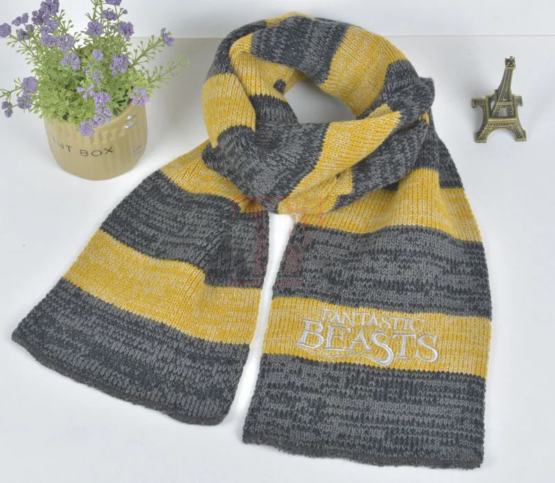 

Hot 170CM Harri Potter Scarf Cosplay Costume Gryffindor Slytherin Ravenclaw Hufflepuff Cotton Scarf for For Kids Halloween Gift
