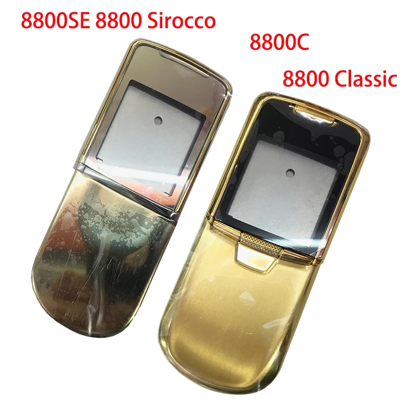 

For Nokia 8800 Sirocco 8800SE Metal Full Housing For 8800 Clasic Metal Full Housing English / Russian Keypad In Stock With Logo