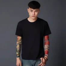 Модные нарукавник с татуировкой грелки Защита от Солнца защиты Открытый Спорт рукав тенденция улица реалистичные татуировки руки грелки XB40