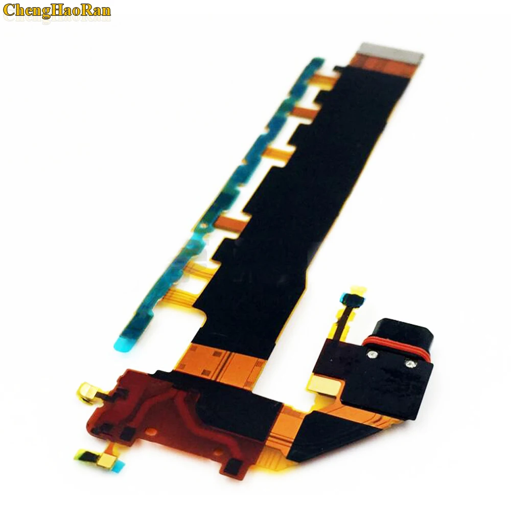 

ChengHaoRan USB Charging Flex Cable For SONY Xperia Z3 Plus Z4 E6533 E6553 Power Charger Dock w/ Power Volume Button Microphone
