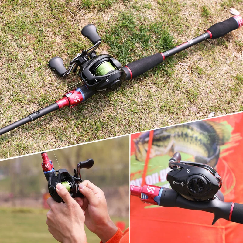 Sougayilang Fishing Rod Combo Carbon Fiber Telescopic Lure Rod 1.8M 2.1M 2.4M + 7.2:1 12+1BB Baitcasting Reel Fishing Tackle Sougayilang Fishing Rod Combo Carbon Fiber Telescopic Lure Rod 1.8M 2.1M 2.4M + 7.2:1 12+1BB Baitcasting Reel Fishing Tackle