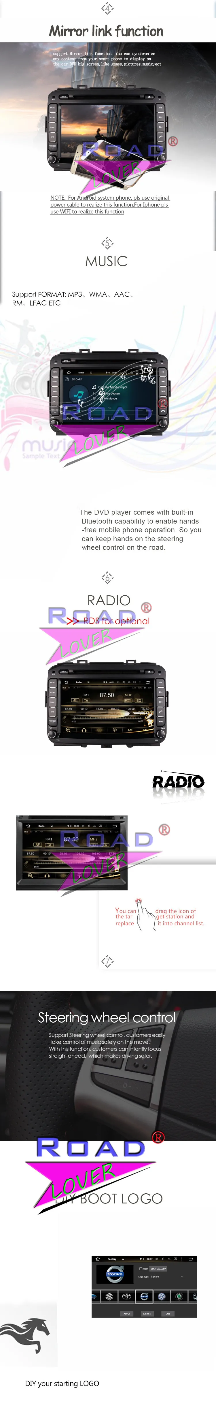 Discount Roadlover Android 9.0 Car DVD Automotive Player Radio For KIA CAarens 2013- New Stereo GPS Navigation Magnitol Double Din Video 11