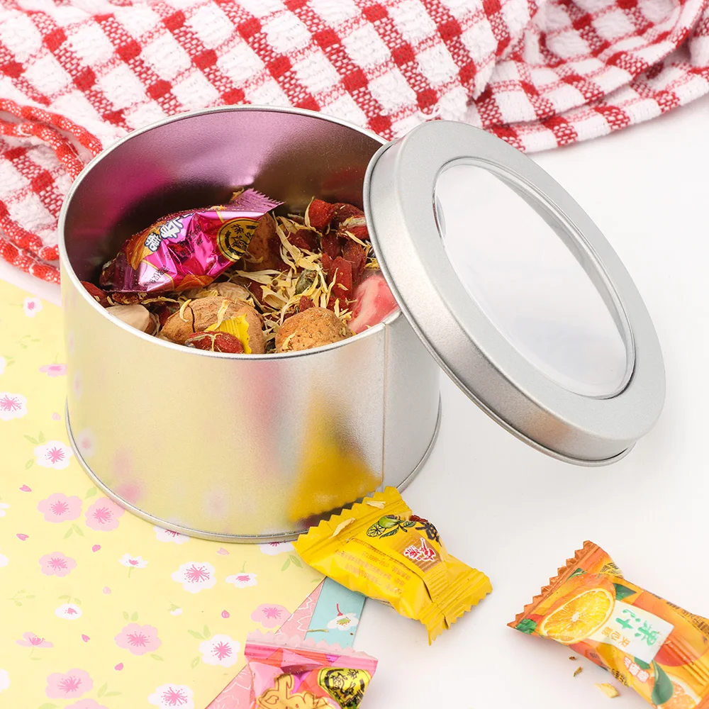 Sealed Small Storage Box Quality Round Iron Box Containers Tin Storage Case For Key Candy Cosmetics Metal Container Jar