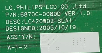 

Free shipping 6870C-0080D VER 1.0 LC420W02-SLA1 T-con Original parts