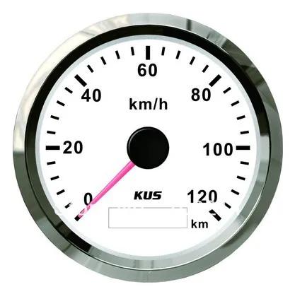 KUS dn85мм белый/черный GPS Спидометр 0 120KMH для автомобиля грузовика мотоцикла (PN: