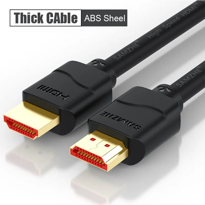 SAMZHE 4K HDMI 50/60 Гц HDMI 2,0 кабель для Тонкий HDMI кабель для PS3 проектор HD ЖК-дисплей ноутбука Apple ТВ компьютерные кабели - Цвет: Thick