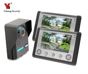 

Yobang Security 7 Inch Waterproof Rain Cover TFT LCD Color Video Door Phone Video Intercom Door Release Unlock Doorbell Camera