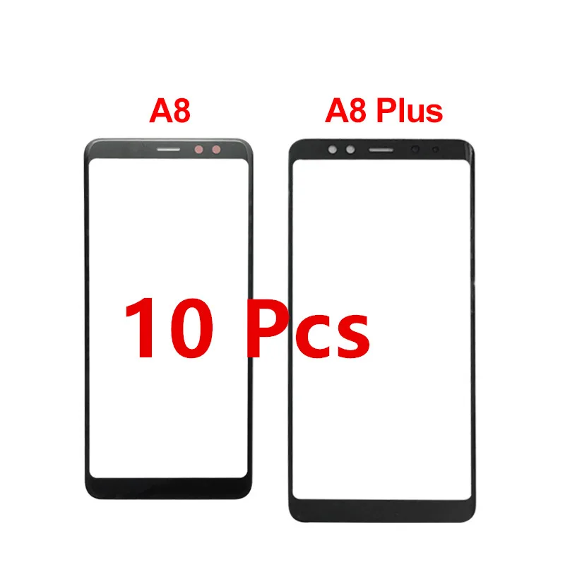 10 шт./лот для Samsung Galaxy A8/A8 Plus 2018 сенсорный экран внешнее стекло переднее ЖК-стекло