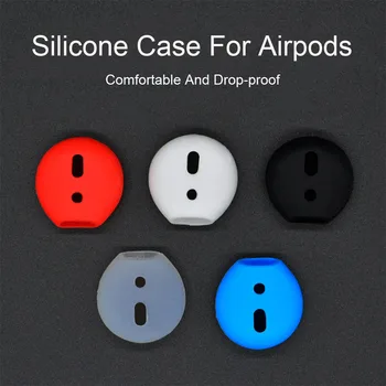 

A Pair Shockproof Soft Silicone Earbuds Case For Apple AirPods Earphone Replacement Earplug Protector Ear pads Case For Headset