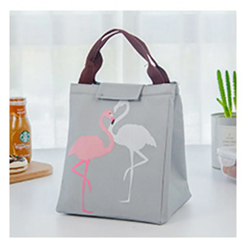 Flamingo Tote Picnic Bags Lunch Box Waterproof Thermal Insulation Storage Box Men Women Kid Outdoor Camping Beach Picnic Basket (6)