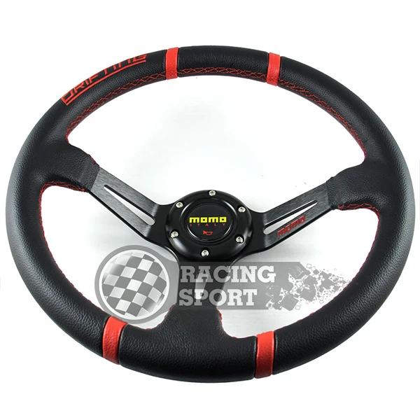Car Racing Steering Wheels! 1 PC Momo 14 inch PVC Red Drifting Steering Wheel Car Racing Steering Wheels! 1 PC Momo 14 inch PVC Red Drifting Steering Wheel