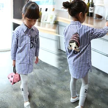 Sales promotion Pure cotton Girl blouse autumn clothes Striped Plaid shirt baby girl clothing girls long sleeves