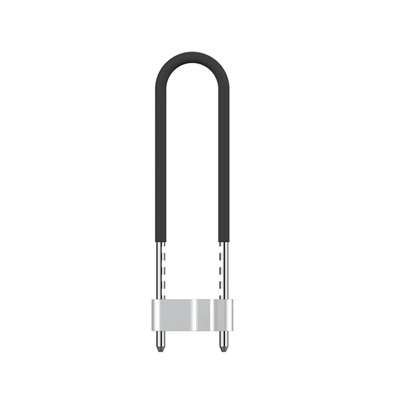Smart U Тип отпечатков пальцев замок с механическим ключом для домашнего офиса стеклянная дверь - Цвет: Черный