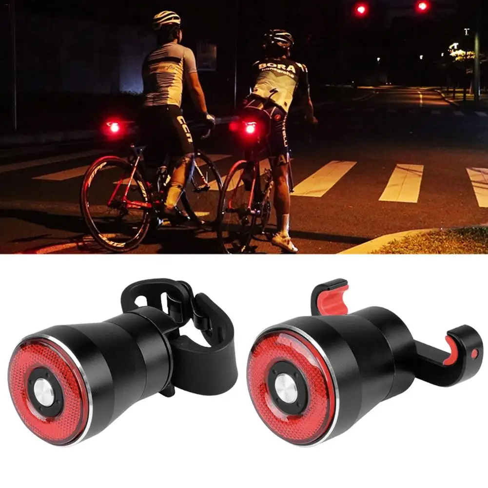 

Smart Bike Tail Light Ultra Bright Light Rechargeable Auto On Off Waterproof LED Mountain Bike Lights Rear Accessories New