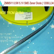 500 шт./лот) ZMM5V1 0,5 W smd диоды Зенера 0,5 Вт туннельный диод 5,1 V, 1/2 W 5V1, силиконовая задняя крышка-чехол плоскостной транзистор зенеровские диоды 1206 LL34
