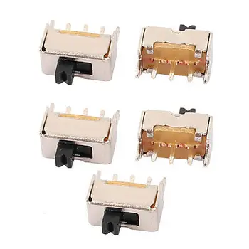

100Pcs SS-12D07 2 Position 3P SPDT Mini Slide Switch Latching Toy Switch 4mm High Side Knob
