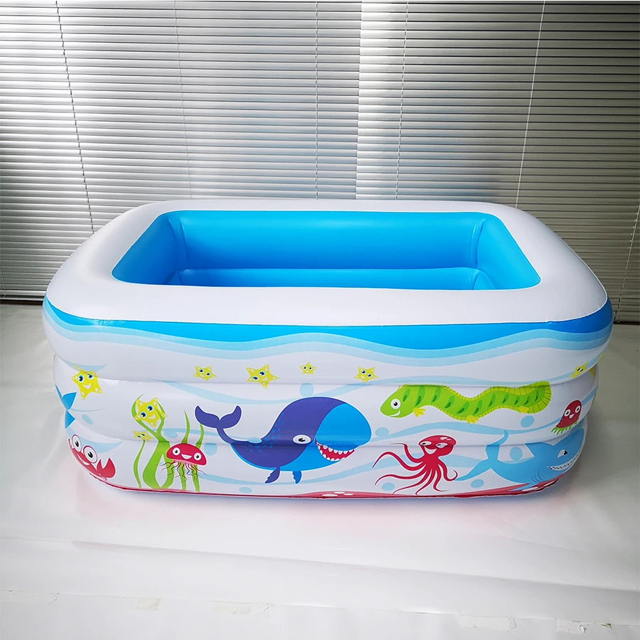 Plástica da Piscina das Crianças da Parte Inflável da Isolação da Banheira da Piscina do Jogo das Crianças Piscina Inflável Retangular Inferior 15 Mamãe e Bebê