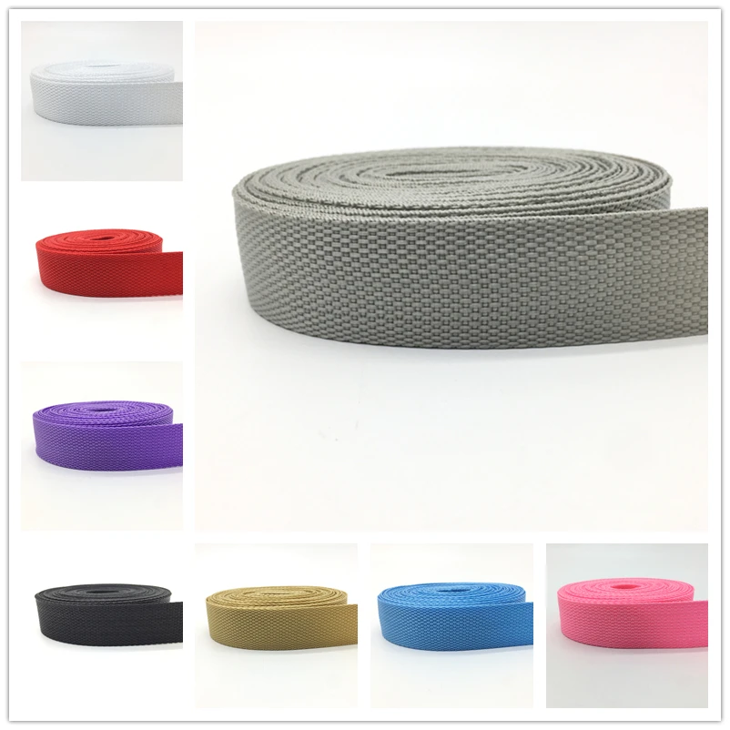 2 yards 20mm Canvas Ribbon Belt Bag Webbing Nylon Webbing Pet Webbing Knapsack Strapping Sewing Bag Belt Accessories