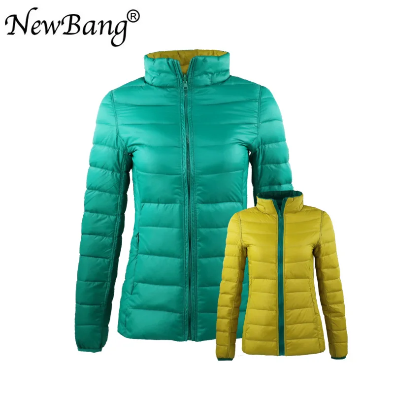 Najtaniej NewBang 4XL 5XL 6XL damski żakiet ultralekka kurtka puchowa kobiety z torba do noszenia podróży dwustronnie odwracalne kurtki Plus