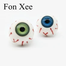 Fon XEE большие глазные ягодицы серьги-гвоздики пугающие Зеленые Синие глазные ягодицы модные вечерние СТИМ панк украшения для косплея ED01